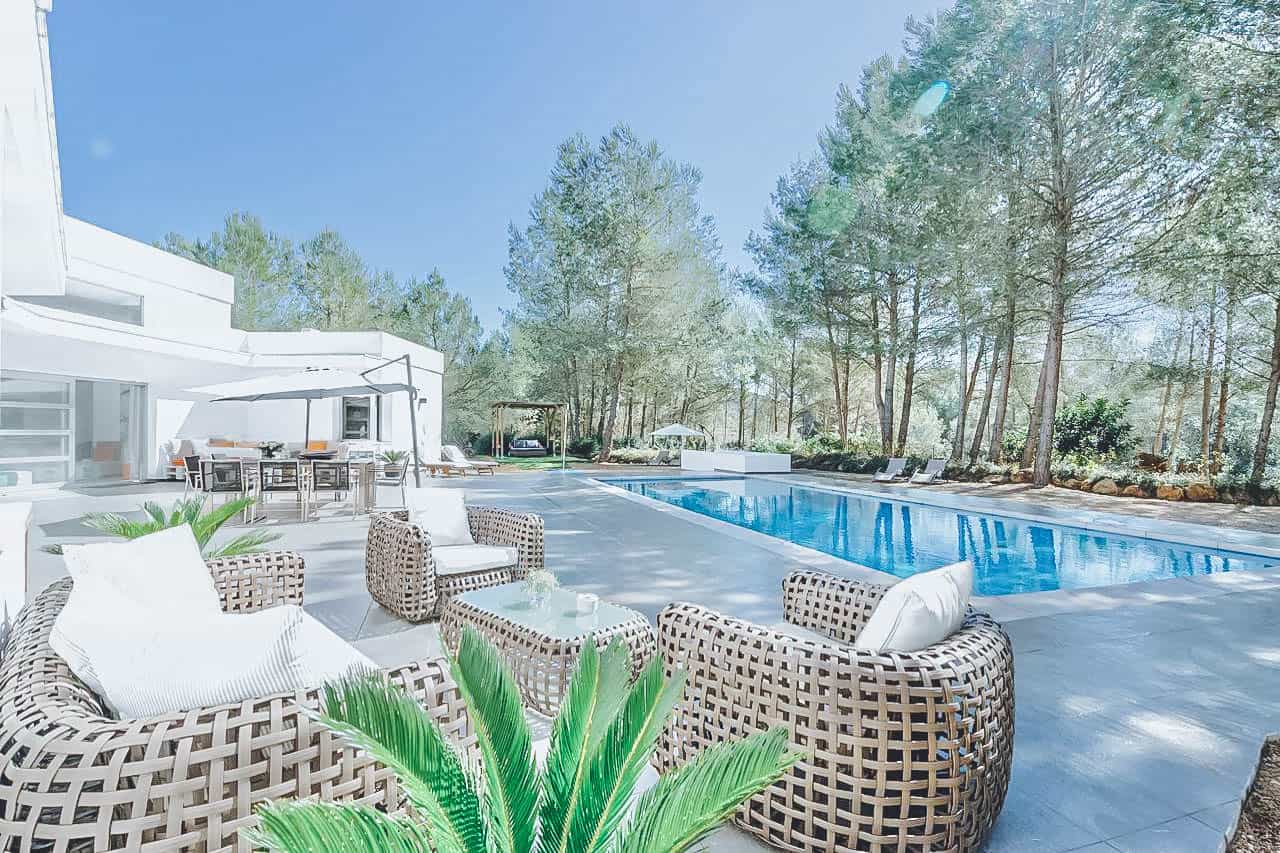 Villa Rental Ibiza - 6 Bedrooms - Balearic Bliss - Can Ivan - pool view